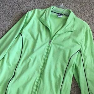 Women's lime Green Zip-Up Jacket